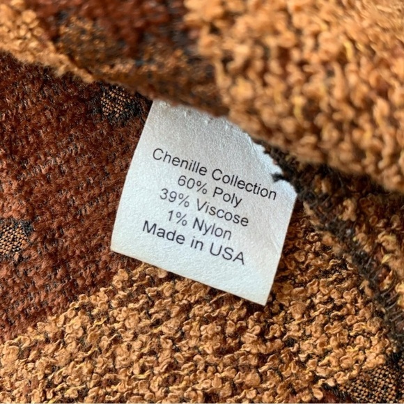 Moray California Chenille Tapestry Dot Buttoned Lightweight Jacket Brown Size M - Picture 8 of 9